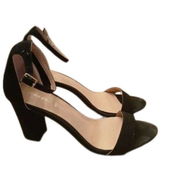 Madden Girl Womens Beella Black Block Heel Ankle Strap Shoe Size 8.5 - Picture 1 of 6
